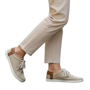 Chaco Ionia Sneakers Womens 6 Tan Canvas Lace Up Shoes Performance Outdoors